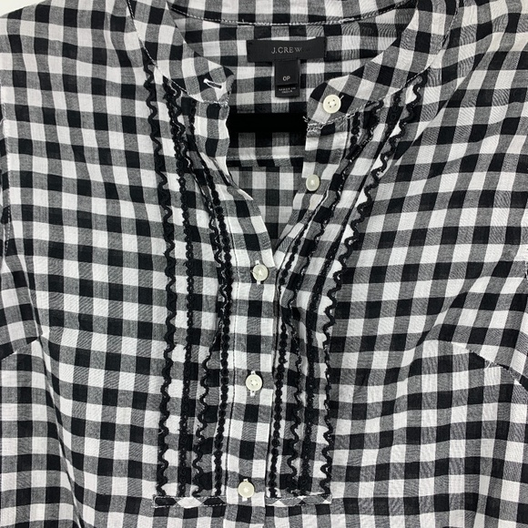 J Crew 0 Petite blouse embroidered bell sleeve - Picture 4 of 5